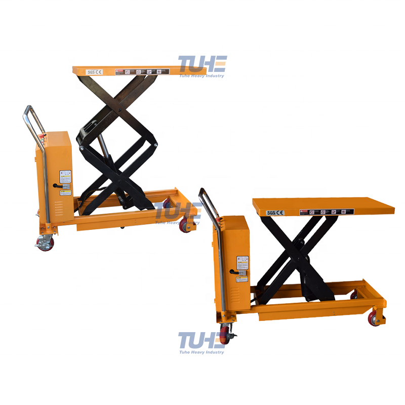 Mobile Hydraulic Lift Table For Warehouse Transportation Goods